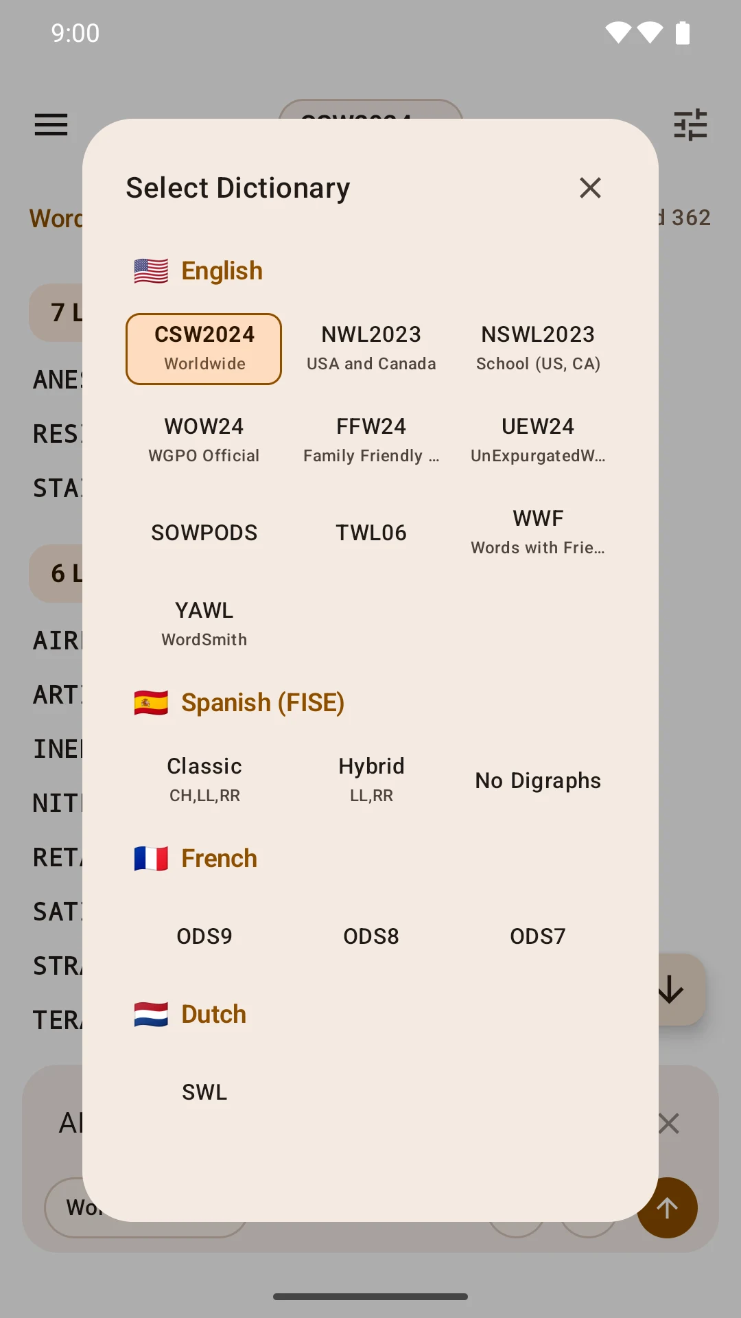 Word Expert (for SCRABBLE) screenshot
