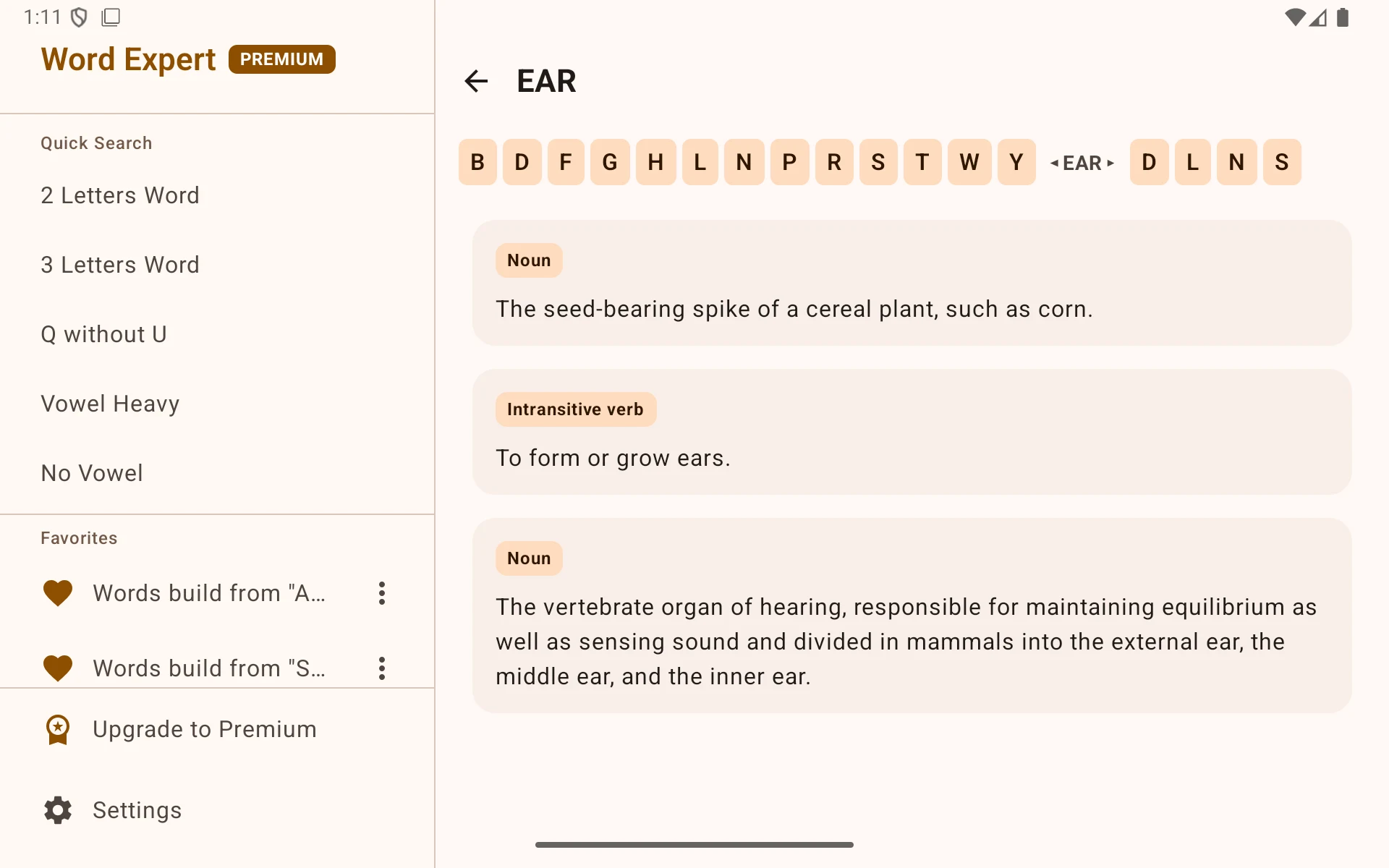 Word Expert (for SCRABBLE) screenshot