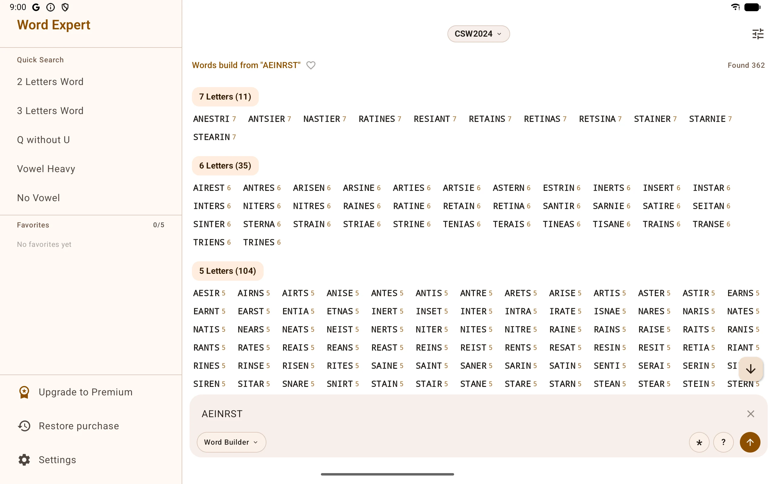 Word Expert (for SCRABBLE) screenshot